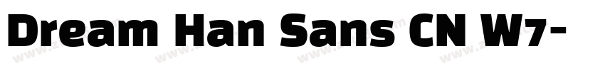 Dream Han Sans CN W7字体转换